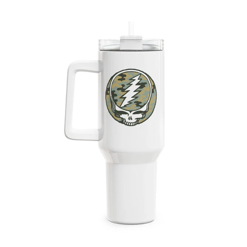 Grateful Dead - Camo Stealie "Fat Man" Tumbler,  Double Insulated 40oz Travel Mug - StealieShop